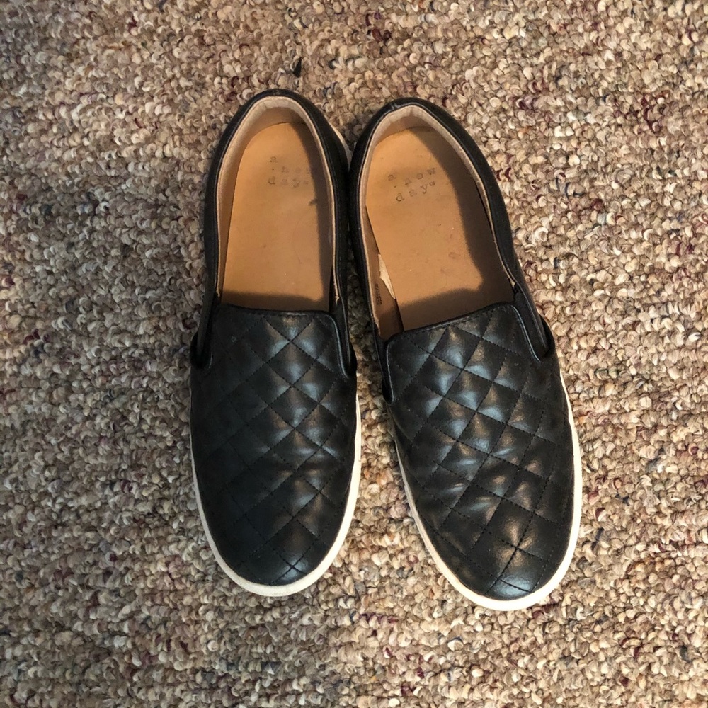 Slip on shoes with a diamond design
